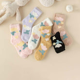 Warm Plush Floral Socks